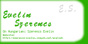 evelin szerencs business card